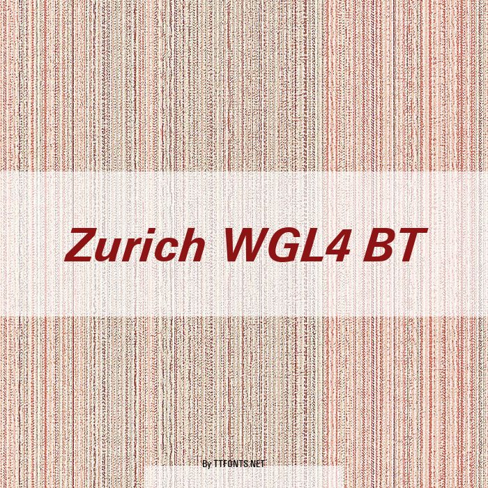 Zurich WGL4 BT example
